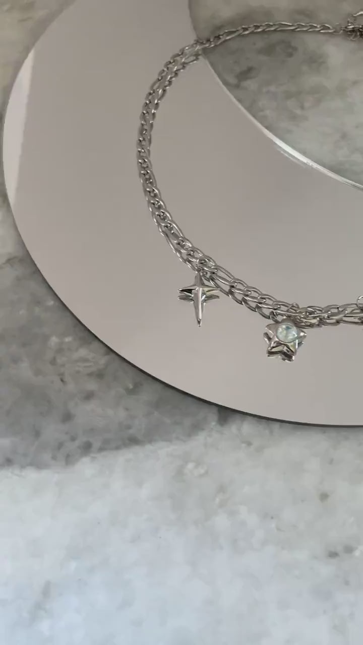 Y2k Grunge Necklace Chubby Star Ice Cube Necklace  Chunky Grunge Necklace Alt Jewelry Acubi Nana Anime Indie Aesthetic K Pop PunkJewelry