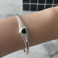 Harin Heart Cuff 925 Silver Bracelet
